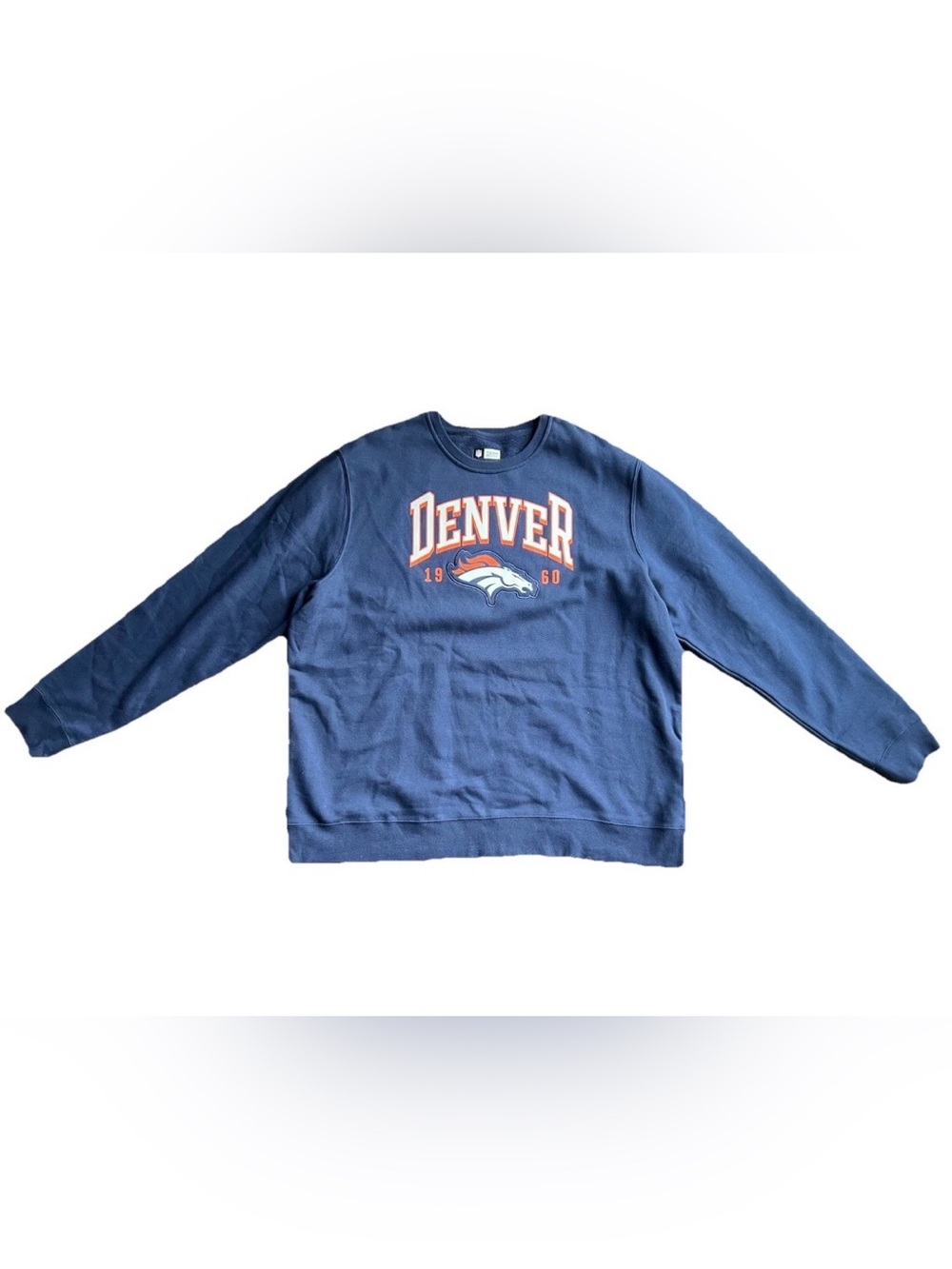 NFL Denver Broncos Sweatshirt Mens Size 2XL Blue Pullover Team Apparel NWT
